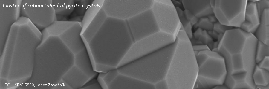 Cubooctahedral pyrite crystals